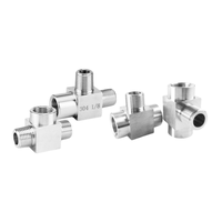 Raccord en T en acier inoxydable 304, filetage femelle 1/8 1/4 BSPP, filetage mâle 3/8 1/2 NPT, connecteur de tuyauterie 3 voies mâle-femelle
