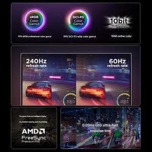 Moniteur de jeu 4K UHD 240 Hz de 31,5 pouces pour Legion Pro 32UD-10, 0,03 ms, écran de bureau pour e-sport, tout neuf - Product Image 2