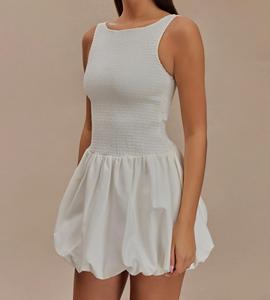 Повседневное однотонное платье с круглым вырезом, короткое платье-жилет без рукавов, мини-платье для лета и осени - Product Image 3