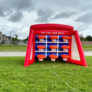 Gioco Sportivo Interattivo Gonfiabile di Grado Commerciale <span class=keywords><strong>TIC</strong></span> TAC TOE con 9 Canestri da Basket per Eventi Sportivi all'Aperto e Carnevali - Product Image 2