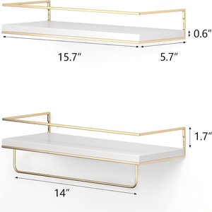Suclain 2 Pcs Paper Towel Holder Shelf For Slatwall Heavy Duty Steel Paper Towel Holder Metal Wall Mount Shelf Utility Storage Rack Slatwall Accessories For Kitchen Bathroom Cabinets Storage Organizer - View #6