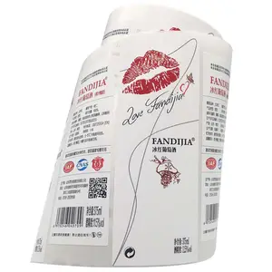 Custom Luxury Textured Vintage Wine Sticker Label Printing Hot Stamping Embossed White Label