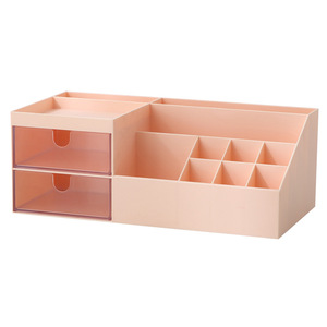 Nhựa trang điểm bàn chải mặt nạ chủ mỹ phẩm lưu trữ <span class=keywords><strong>Organizer</strong></span> Countertop Vanity <span class=keywords><strong>Organizer</strong></span> với ngăn kéo ký túc xá bàn hộp đồ trang sức - Product Image 6