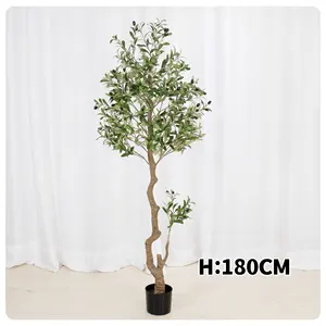 Artificial Bonsai Olive Tree High Quality Artificial Greenery Plants For Home Decor Garden Supplies