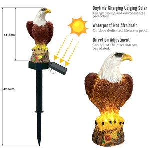 Solar Eagle Garden <b>Lights</b> LED Waterproof Outdoor <b>Pathway</b> Decor <b>Light</b> Stake - Product Image 3