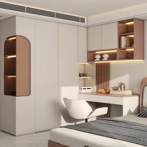 Armario Vestidor <span class=keywords><strong>de</strong></span> Alta Gama con Escritorio Integrado, Estantes Ajustables, Madera Sólida Ecológica, Mueble <span class=keywords><strong>de</strong></span> Almacenamiento Multifuncional Personalizado para Toda la <span class=keywords><strong>Casa</strong></span> - Product Image 4
