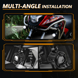 12V Max Power 120W Aluminium Blanc et Jaune Éclairage <span class=keywords><strong>Led</strong></span> <span class=keywords><strong>Lampe</strong></span> Auxiliaire Projecteurs pour Moto - Product Image 6