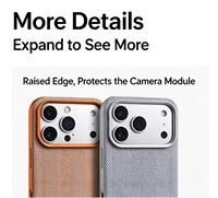 Casing Ponsel Magnetik Berbahan Kain Tenun untuk iPhone 18 Pro Max, Pelindung Mewah Anti Benturan untuk iPhone 17 dengan Tombol Logam