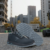 Chaussures de sécurité unisexes, tige en tissu Tek, semelle intermédiaire anti-perforation, doublure en maille respirante, semelle extérieure en PU, chaussures de sécurité basses