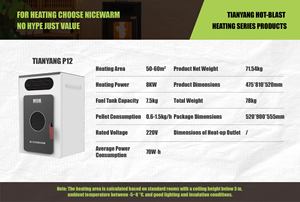Stufa <span class=keywords><strong>a</strong></span> <span class=keywords><strong>Pellet</strong></span> Ecologica Minimalista Stile Europeo, Riscaldamento Rapido per Ambienti di 60 Metri Quadrati - Product Image 2