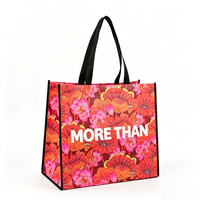 Sac de shopping personnalisé avec logo classique réutilisable en PP non tissé imprimé numériquement pour une utilisation promotionnelle