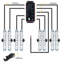 Nouvelle télécommande sans fil 12V LED pour calandre avant, lumière d'avertissement clignotante, lumière diurne, étanche IP67, 8W