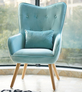 Diseño de moda Precio <span class=keywords><strong>barato</strong></span> sillón de tela Moderno <span class=keywords><strong>reclinable</strong></span> Sofá de ocio Silla sofá de pierna de madera para sala de estar - Product Image 3
