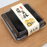 Boîte à gâteaux en plastique rectangulaire jetable de haute qualité, récipient d'emballage alimentaire recyclable à couvercle transparent pour sandwichs, autres aliments