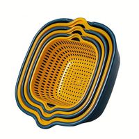 Groothandel 6-in-1 plastic vergiet, zeef, groente- en fruitvergiet, afwasmandje, reinigingsmandje, gootsteenwasbak voor de keuken