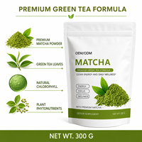 Poudre de Matcha du Fournisseur d'Usine avec Thé Vert Premium, Portion de 10g dans une Pochette Refermable de 300g pour le Bien-être Quotidien
