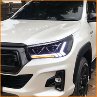 Dernier design pour Toyota Hilux 2015-2019, ensemble de phares à lentille de projecteur LED double, haute luminosité, remplacement de phares.