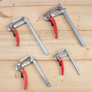 60mm Throat Depth Ratchet Rail F Clamp Quick Release Steel F Clip Pliers for Assembly for <b>Woodworking</b> DIY <b>Tools</b> - Product Image 4
