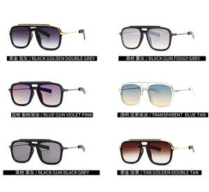 El logotipo del cliente de 2020 de los hombres de la nueva moda retro de la marca de lujo de hierro hombre gafas de sol de - Product Image 5