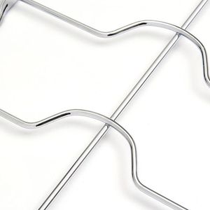 Multi Functional Metal Pant Skirt <b>Hanger</b> With Clips For Closet Storage Organization Rectangle Shape Wall Mounted Type - Product Image 3