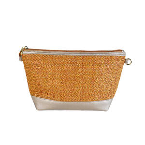 <b>woven</b> <b>straw</b> make up <b>bags</b> large capacity eco-friendly cosmetic <b>bag</b> <b>Straw</b> organizer <b>bag</b> with <b>straw</b> bottom - Product Image 2