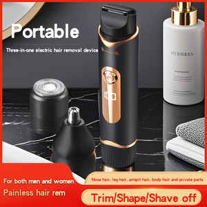 Dispositivo 2-in-1 per la depilazione domestica a doppia testina, mini rasoio elettrico per viso, bikini, braccia, ascelle, gambe e corpo da donna - Product Image 2