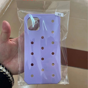 Nouveau antichoc en caoutchouc souple <span class=keywords><strong>Croc</strong></span> charme coque de téléphone bricolage trous Silicone <span class=keywords><strong>couverture</strong></span> arrière pour iPhone 17 16 15 14 13 12 Pro Max - Product Image 1
