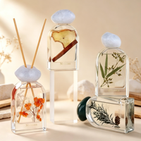 Diffuseur d'arômes en verre écologique de luxe avec bâtonnets séchés, sans parabène, sans alcool, parfum frais longue durée, purificateur d'air