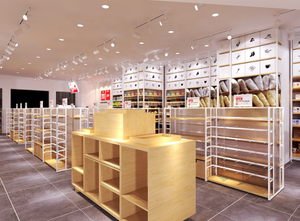 선물 상점을 위한 분말 코팅 Miniso 진열대 Morden 작풍 강철 물자 소매점 진열대 - Product Image 2