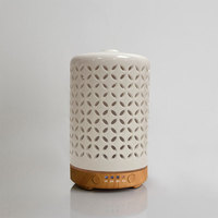 Home best-seller diffuseur d'huiles essentielles diffuseur en céramique blanche 120ml veilleuses personnaliser diffuseur d'huiles essentielles en porcelaine