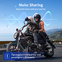 Intercomunicador para Casco de Motocicleta FODSPORTS FX7, Bluetooth 5.4, Comunicación entre 10 Motociclistas, 2000m, Chip Dual, 3 Modos de Pareja, Tipo-C, FM, Compartir Música