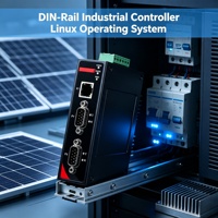 PC Industrial Integrado sin Ventilador para Riel DIN, 4 Puertos Gigabit, RS232, 422, 485, CAN, GPIO, Amplio Rango de Temperatura, Carcasa Metálica