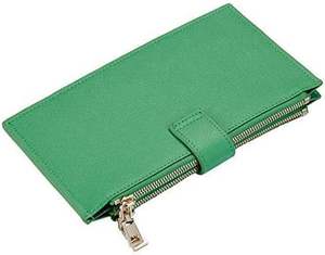 Portefeuille long de luxe vintage anti-RFID étanche pour hommes et femmes, avec plusieurs emplacements pour cartes, fermeture éclair croisée, pochette de téléphone fine, pochette de voyage - Product Image 5