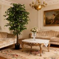 Arbre ficus artificiel réaliste fait à la main, plante bonsaï, 1,6 m/1,8 m, pour décoration intérieure/extérieure, Saint-Valentin et Halloween