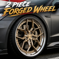 Jantes en aluminium forgé deux pièces disponibles en gros, PCD5x112, pour véhicules de tourisme universels, style automobile modifié