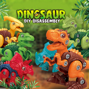 Nouvel ensemble de modèles d'apprentissage de dinosaures en 3D à assembler, jouets de dinosaures en plastique miniatures assortis à démonter avec perceuse - Product Image 2
