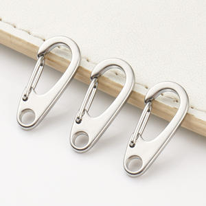 คาราไบเนอร์ขนาดเล็ก21มม. ทำจากสแตนเลสตะขอสปริงเล็กพวงกุญแจคาราไบเนอร์ขนาดเล็กสำหรับพาราคอร์ด - Product Image 2
