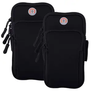 2 Execução pacote de Sacos de Telefone Celular, À Prova D' Água Braçadeira Manga Sacos de Telefone Celular Casos para iPhone 13 12 11 Pro Max Xr/Galaxy S21 S20