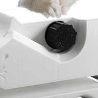 Yeanifeana Coupe-carton portable en forme de chaton imprimé en 3D, outil de découpe de bandes plastiques DIY pour la maison (Blanc Chine)