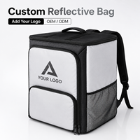 Mochila de Reparto Aislada Personalizada, Bolsa Térmica para Alimentos OEM ODM de 24L, Reflectante, para Bicicleta, con Logotipo