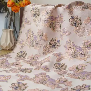 Pink Luxury chinese brocade fabric material brocade lace fabric jacquard damask fabric jacquard