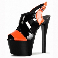 Sandales à talons hauts sexy fétichistes de 17 cm, plateforme de pole dance, talons aiguilles, podium de mode, danseuse exotique, couleur, talons hauts d'été, grandes sandales pour femmes