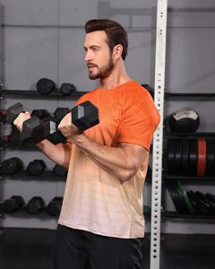 Athletic Sport Wear Moisture <b>Wicking</b> Shirt Fitness Clothing <b>Tshirt</b> Men Gym T Shirt Workout Top F00 - Product Image 3