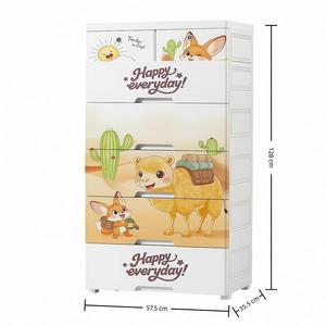 Armoire de chambre d'enfant à <span class=keywords><strong>6</strong></span> niveaux avec motifs d'animaux du désert, avec serrures de sécurité, armoire de rangement pour jouets, <span class=keywords><strong>commode</strong></span> en plastique avec <span class=keywords><strong>tiroirs</strong></span> - Product Image 6