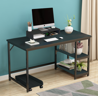 Bureau d'ordinateur en bois minimaliste moderne, table d'écriture gain de place pour le bureau à domicile ou l'étude