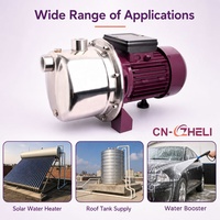 Pompa Air Jet Kecil ZHELI JETS60 500W, Bodi Stainless Steel, Pompa Jet Listrik untuk Sumur Dangkal, Pasokan Air Rumah, Daya Hisap Tinggi 41m