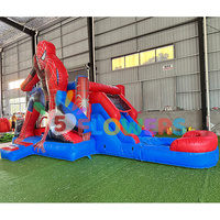Spider bounce house toboggan combo carnaval jeux structure toboggan jeux chateau gonflable