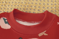 Großhandel Mengenpreis Kinder Polyester Fleece-Gefütterter Verdickter Warmer Weicher Kragen-Cartoon-Pullover für Jungen und Mädchen