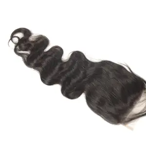 Hot sale virgin unprocessed hair 5*5 closures for weave, quality hd lace raw hair closure