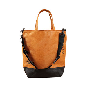 Bolsa de hombro en blanco impermeable personalizada, bolsa de compras publicitaria de papel Kraft lavable - Product Image 5